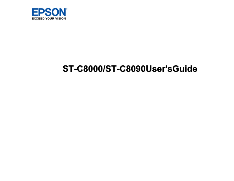 Página 1 del manual Manual de usuario Epson WorkForce ST-C8000