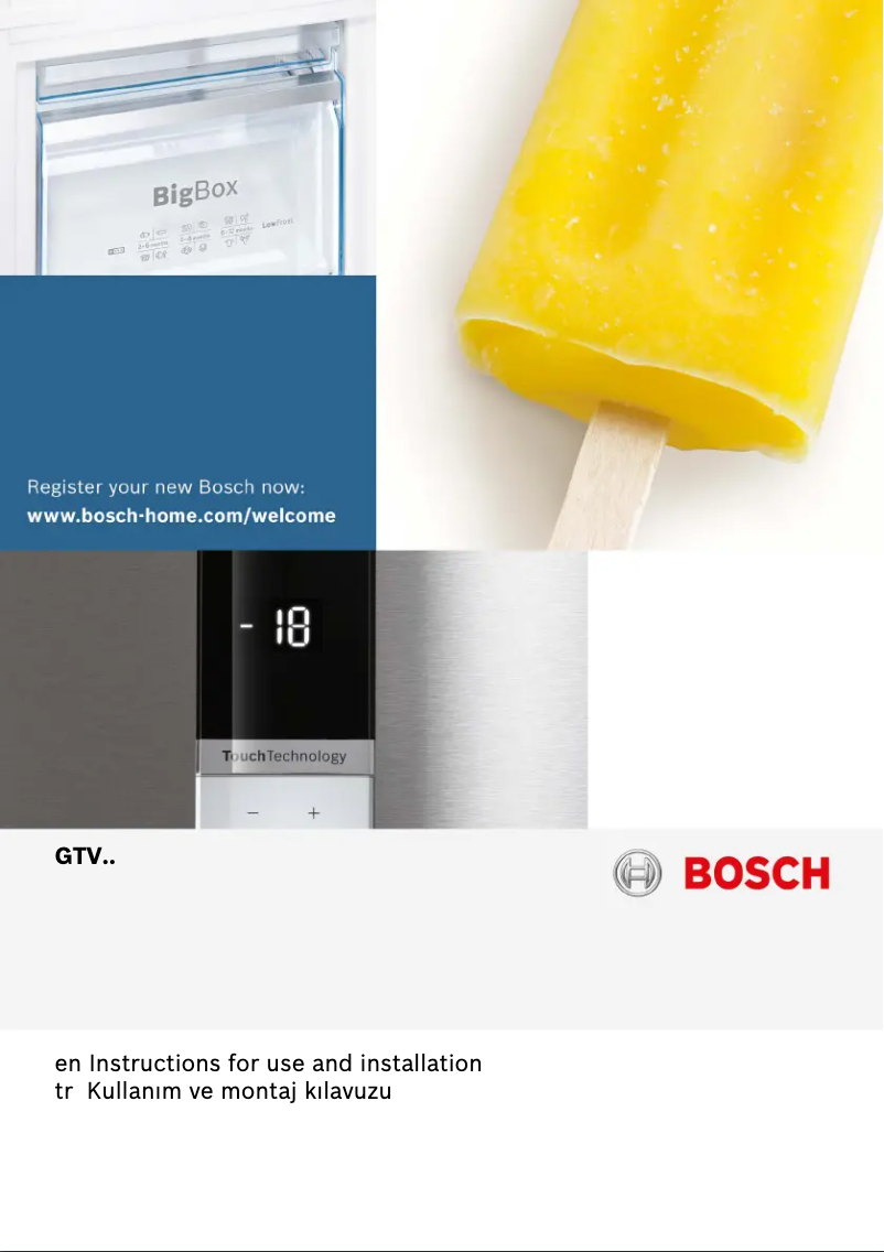 Page n°1 - Manuel utilisateur Bosch GTV15NW30N