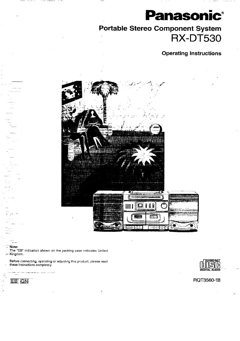 Page 1 de la notice Manuel utilisateur Panasonic RX-DT530