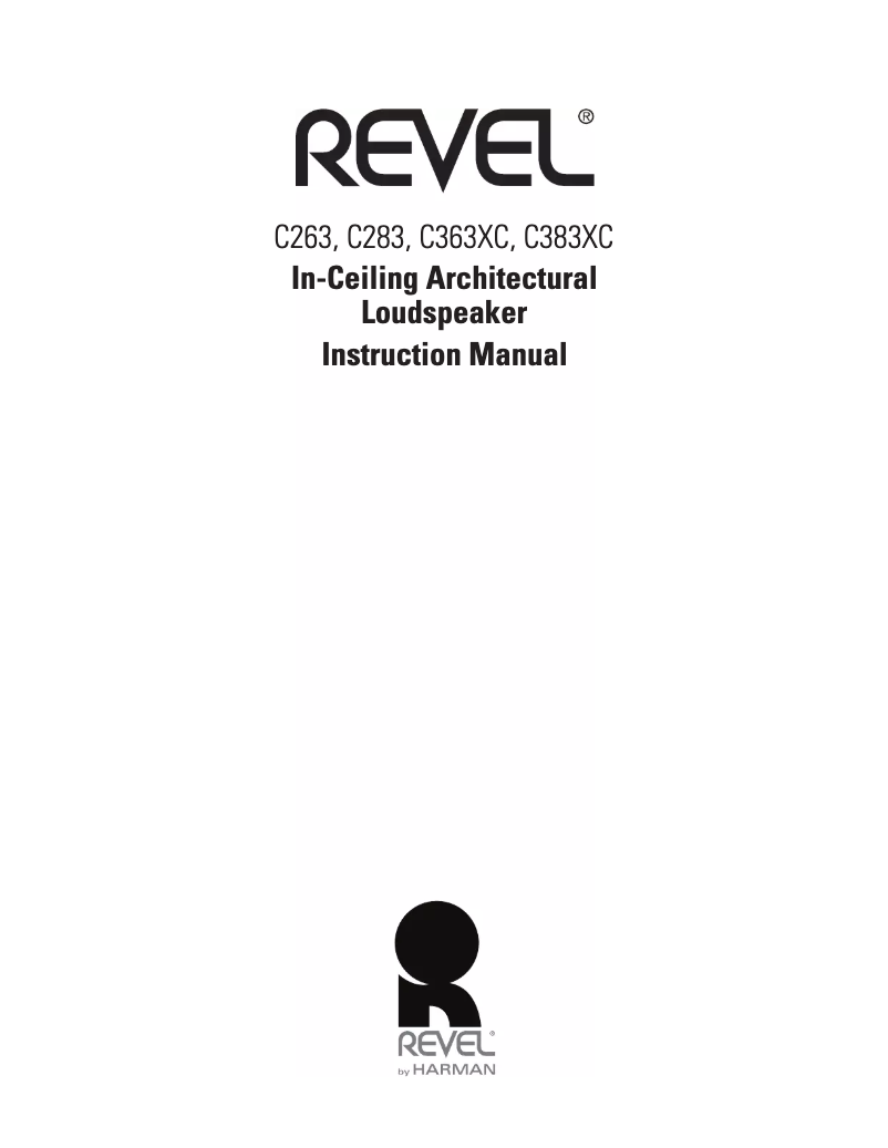 Page n°1 - Manuel utilisateur Revel C363XC