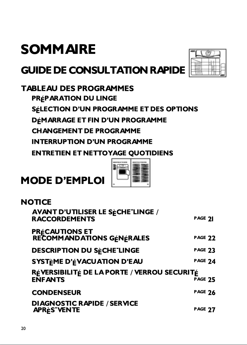 Page n°1 - Manuel utilisateur Ignis AWL 635