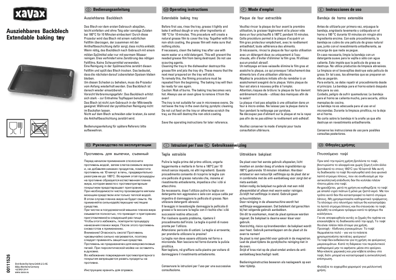 Page 1 de la notice Manuel utilisateur Xavax 00111526