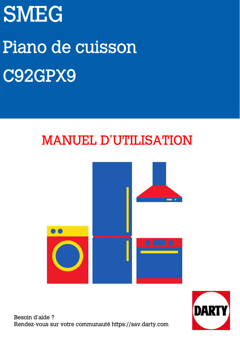 Page 1 de la notice Manuel utilisateur Smeg C92GPX9