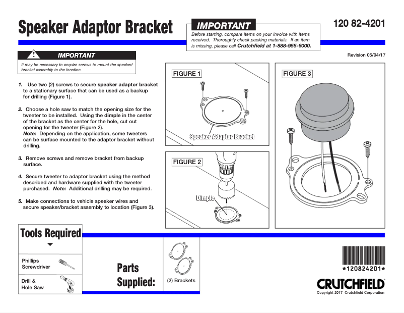 Page n°1 - Manuel utilisateur Metra 82-4201