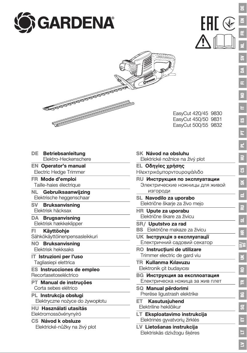 Page 1 de la notice Manuel utilisateur Gardena EasyCut 450/50
