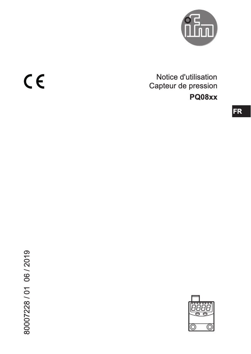 Page 1 de la notice Manuel utilisateur IFM PQ0834