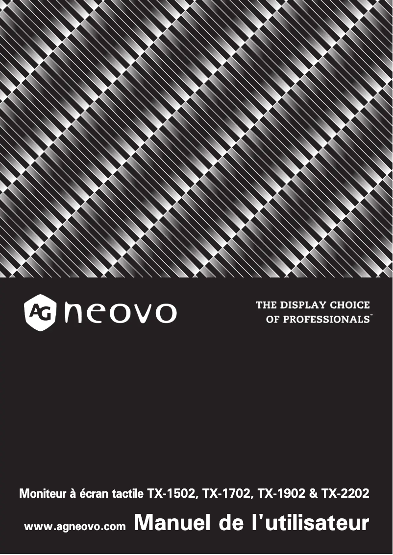 Page 1 de la notice Manuel utilisateur AG Neovo TX-1502