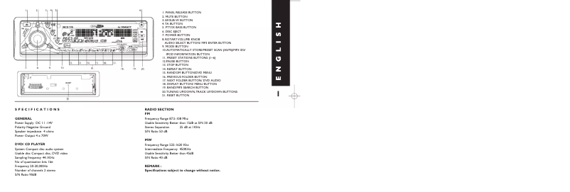 Page 1 de la notice Manuel utilisateur Caliber MCD 770