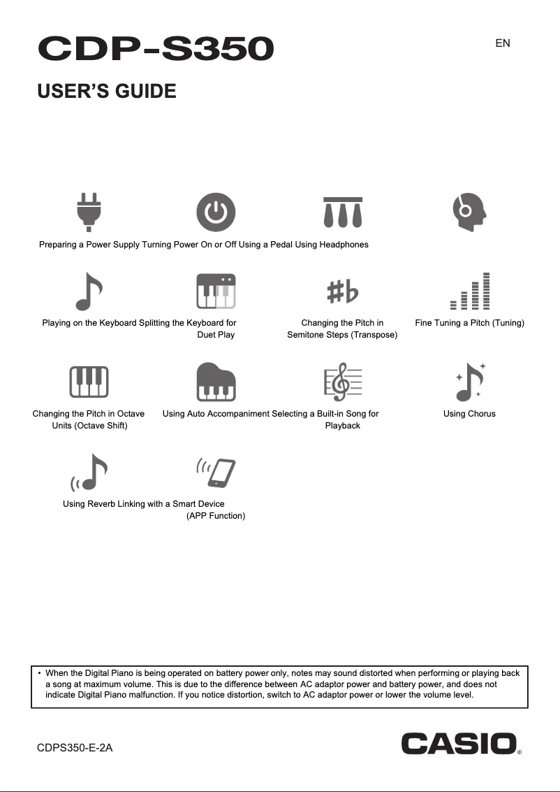 Image de la première page du manuel de l'appareil CDP-S350