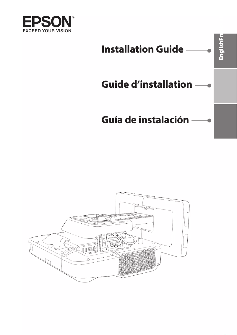 Page 1 de la notice Guide d'installation Epson EB-696Ui