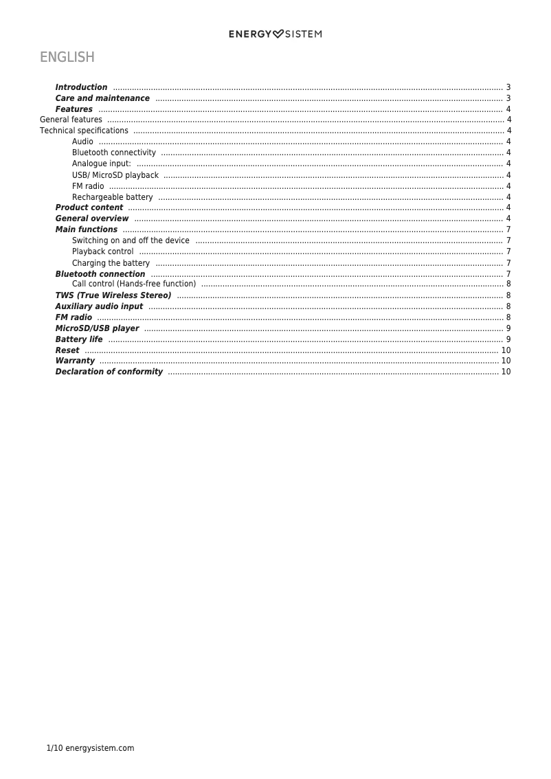 Image de la première page du manuel de l'appareil Fabric Box 1+ Pocket