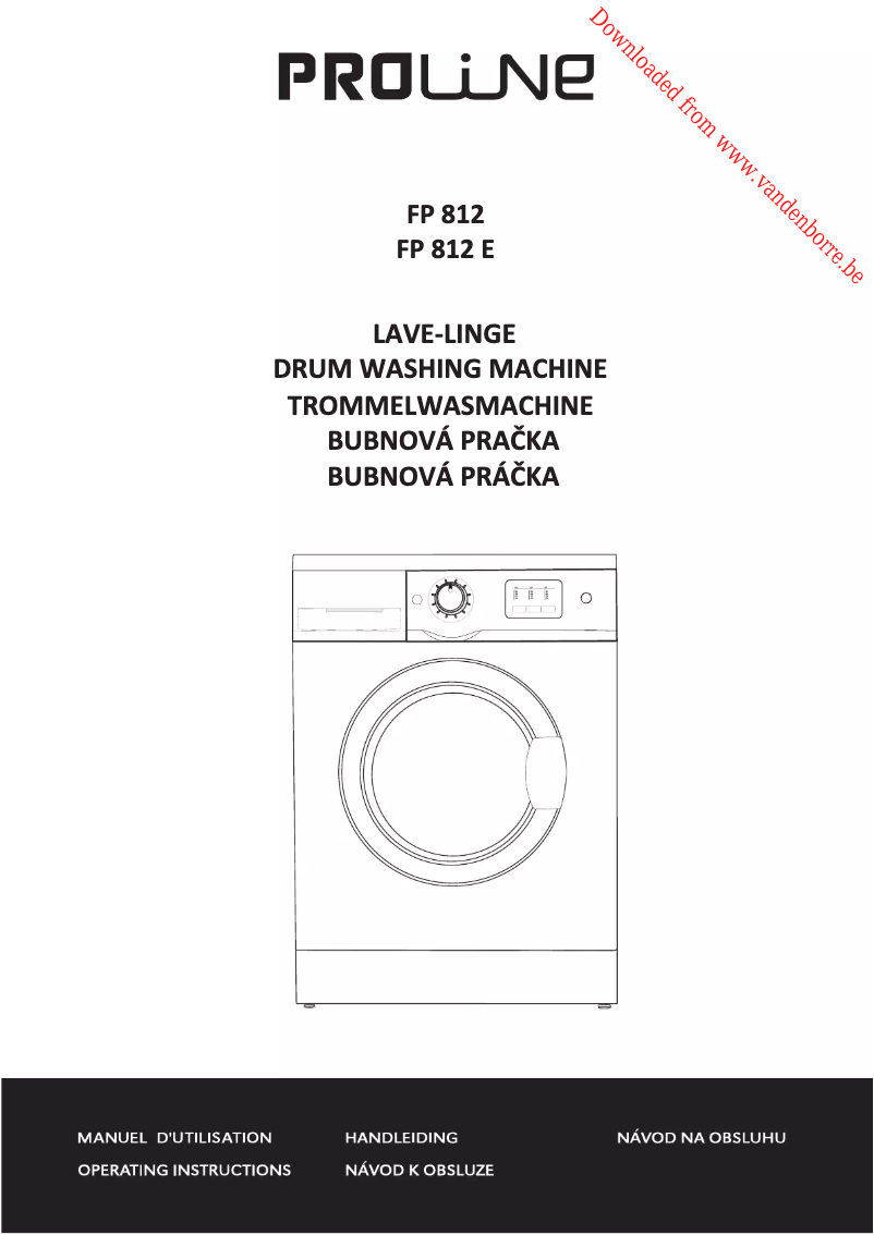 Page n°1 - Manuel utilisateur Proline FP 812 E