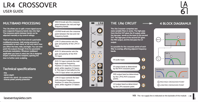 Image de la première page du manuel de l'appareil LR4
