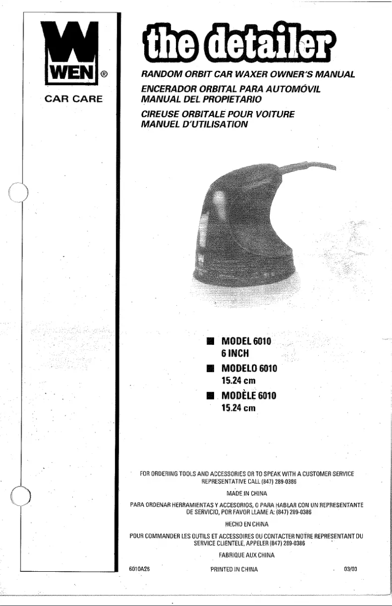 Image de la première page du manuel de l'appareil 6010