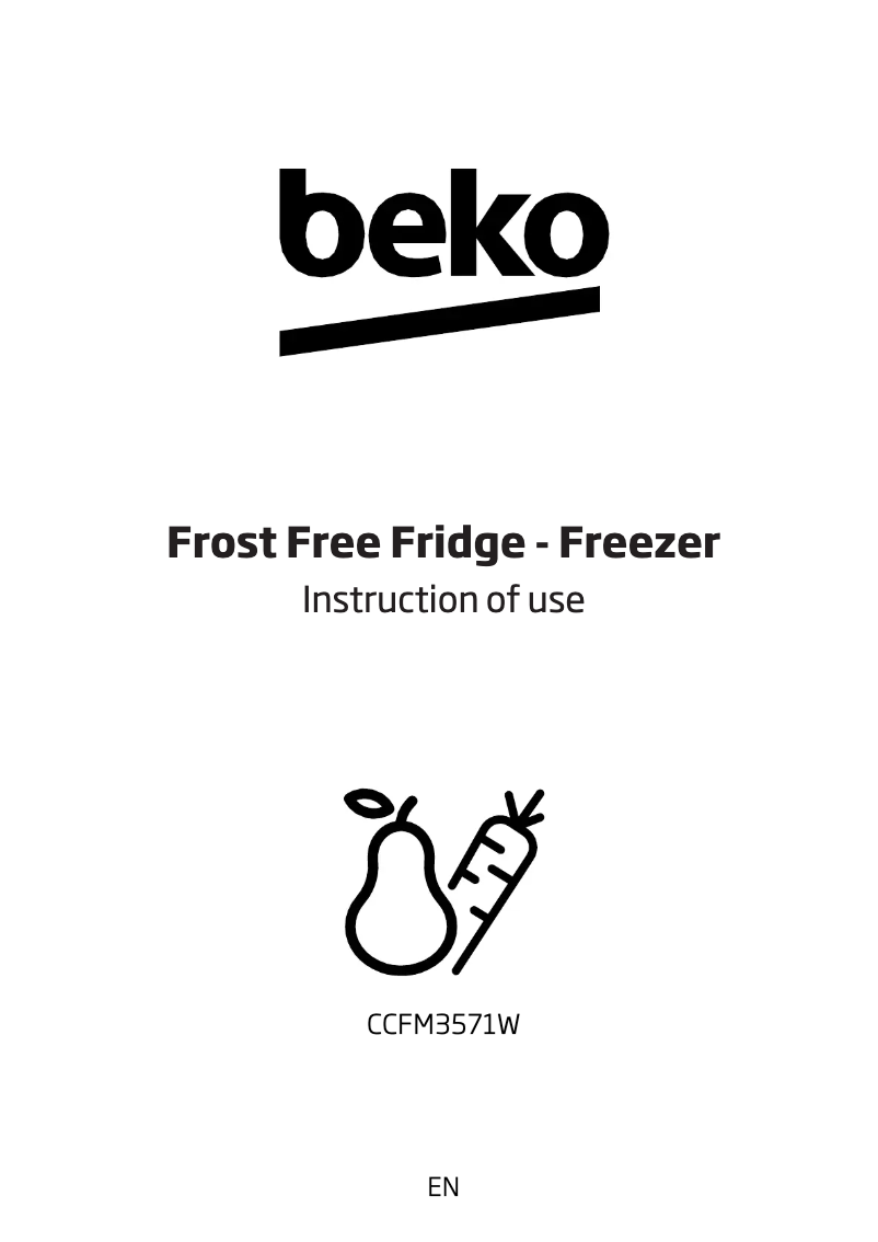 Page 1 de la notice Manuel utilisateur Beko CCFM3571W