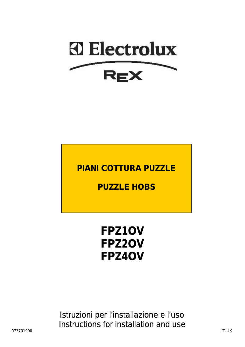Page 1 de la notice Manuel utilisateur Rex FPZ1OV