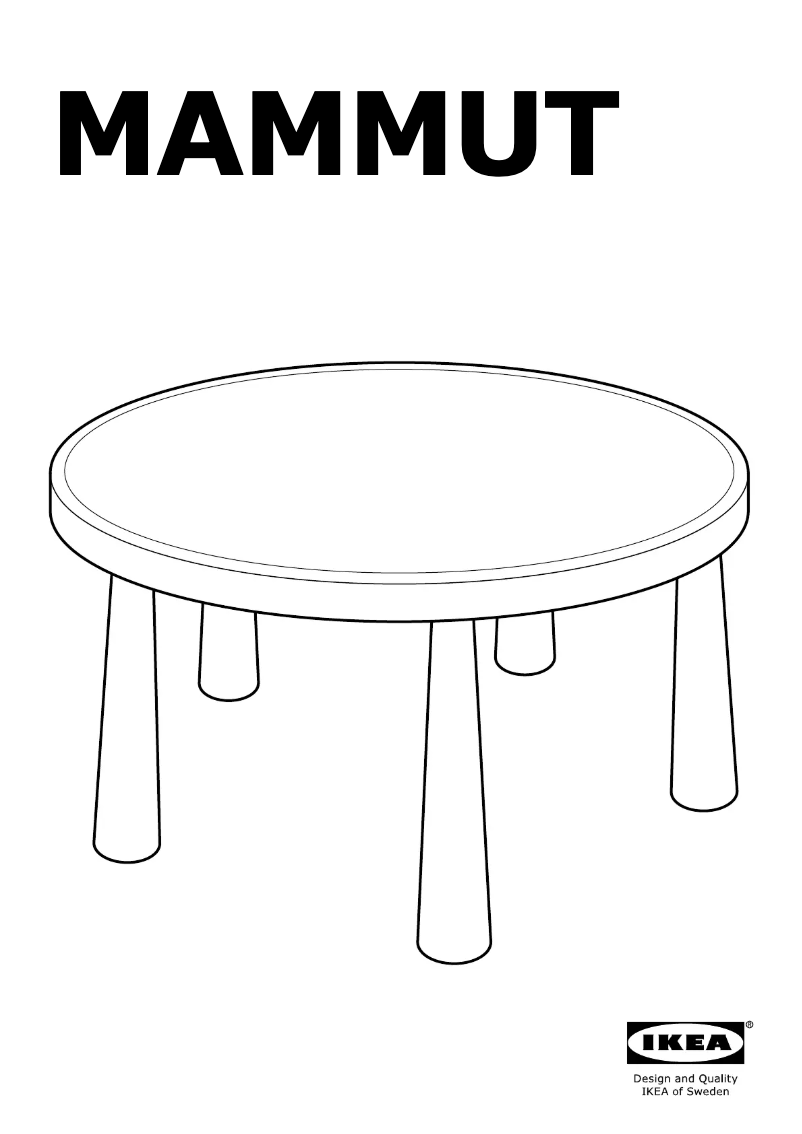 Page 1 de la notice Manuel utilisateur Ikea MAMMUT 903.651.80