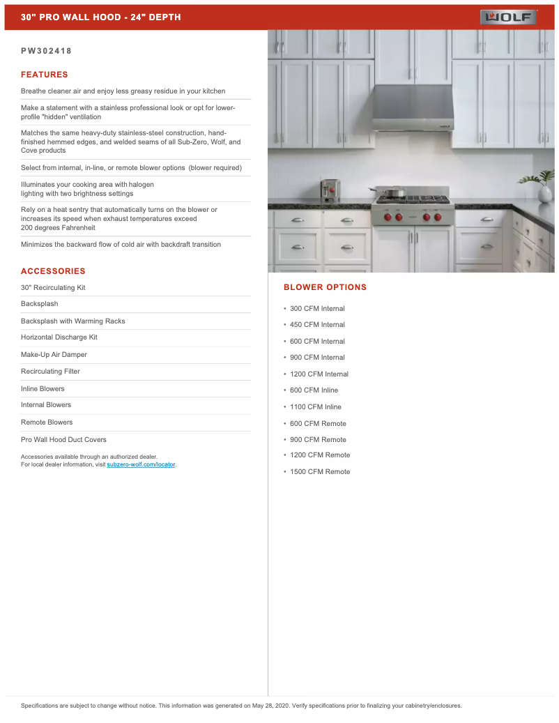 Page n°1 - Manuel utilisateur Wolf PW302418