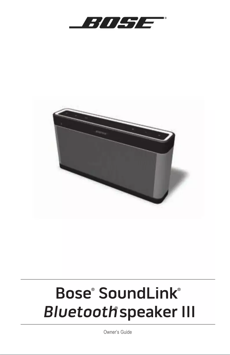 Image de la première page du manuel de l'appareil SoundLink III