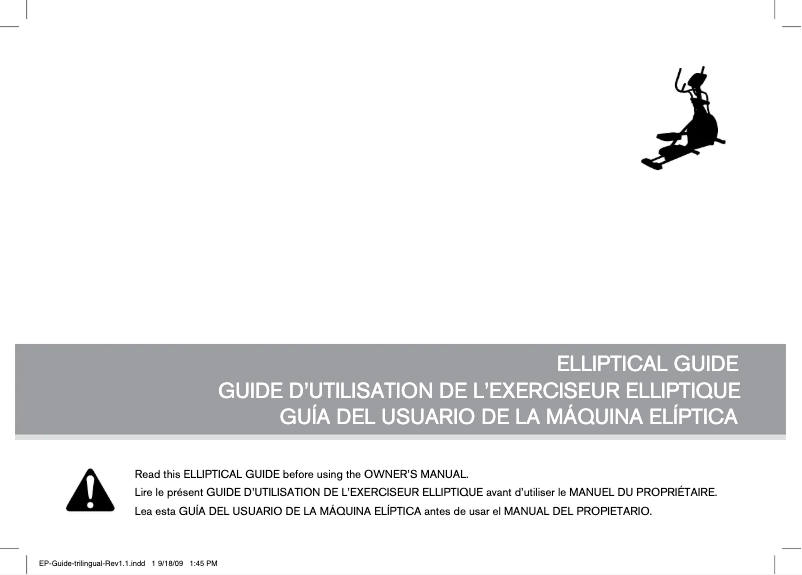 Page 1 de la notice Manuel utilisateur Horizon Fitness e1100GS