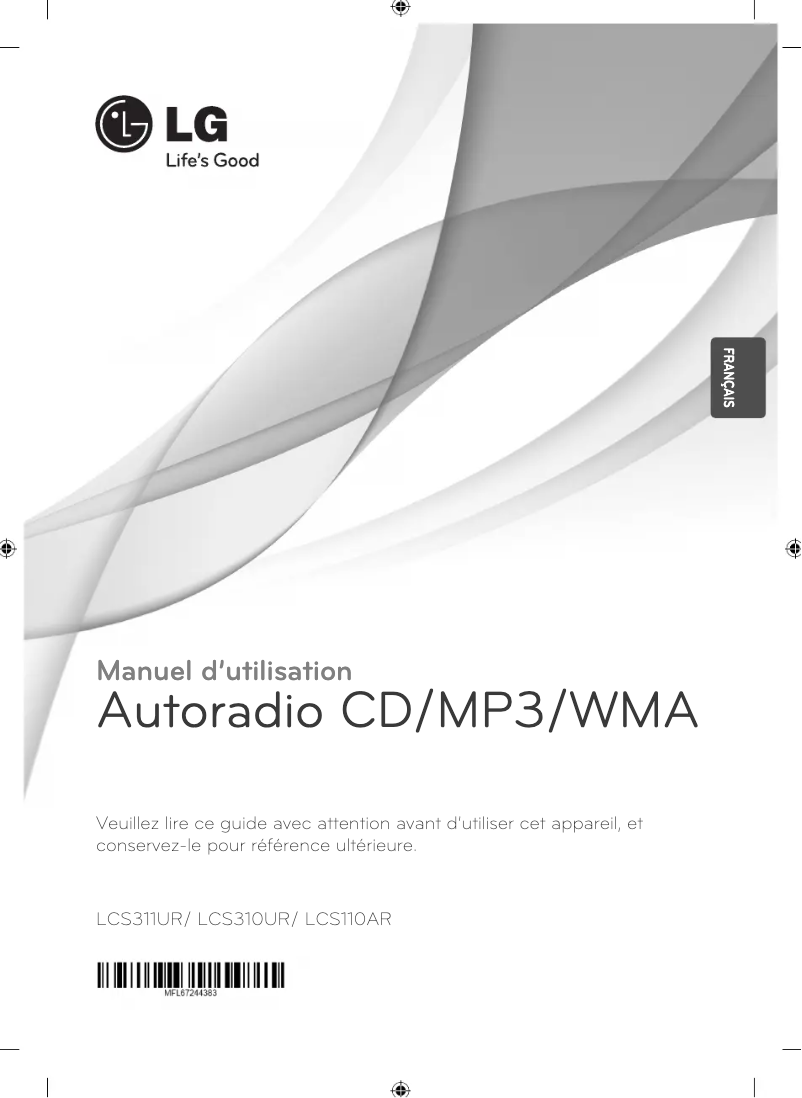 Page 1 de la notice Manuel utilisateur LG LCS310UR