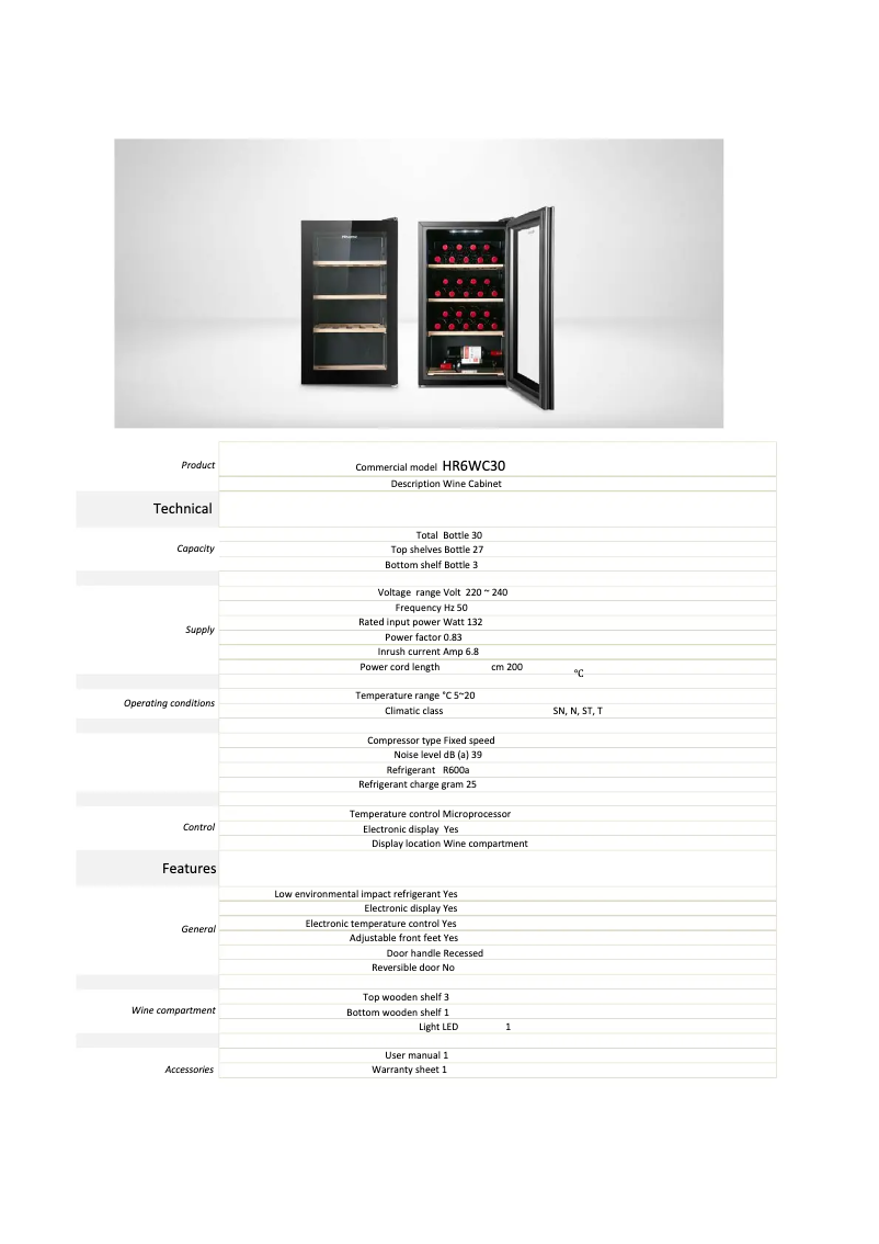 Image de la première page du manuel de l'appareil HR6WC30