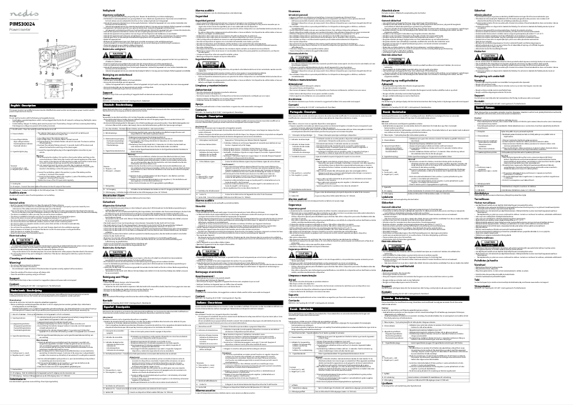 Page n°1 - Manuel utilisateur Nedis PIMS30024