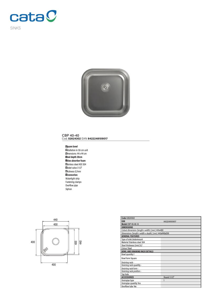 Image de la première page du manuel de l'appareil CBP 40-40
