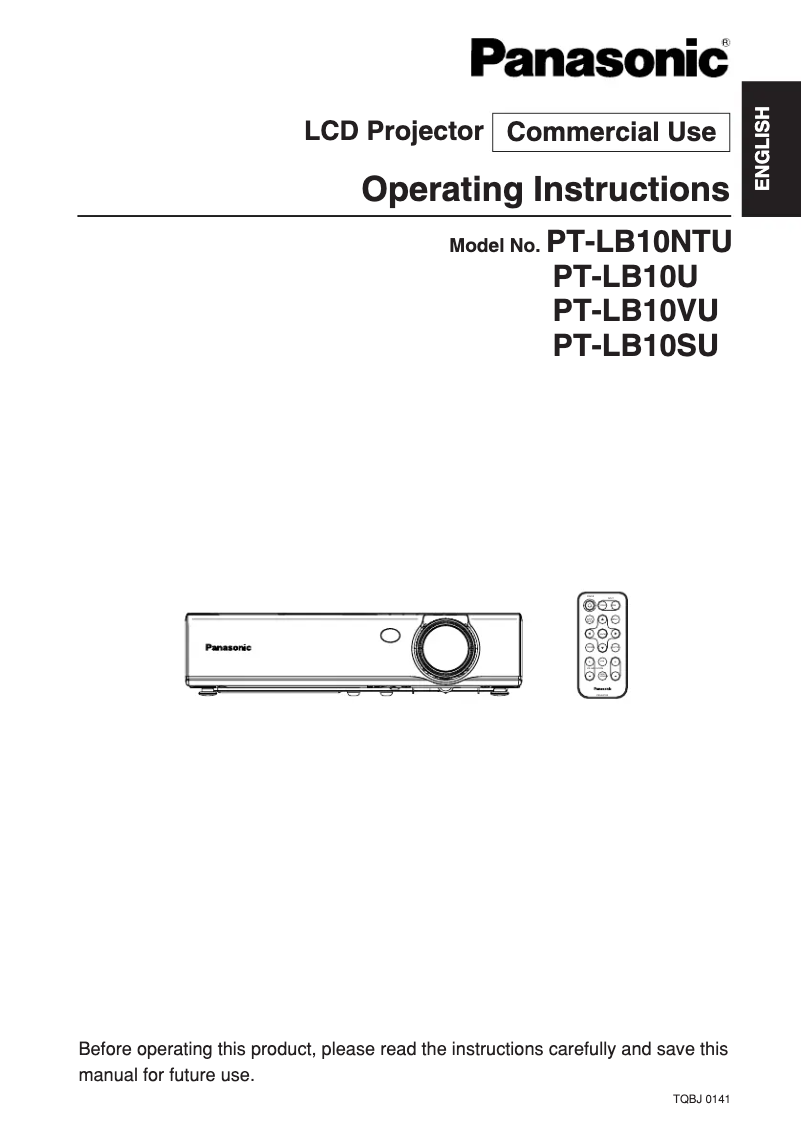 Imagen de la primera página del manual del dispositivo PT-LB10SU