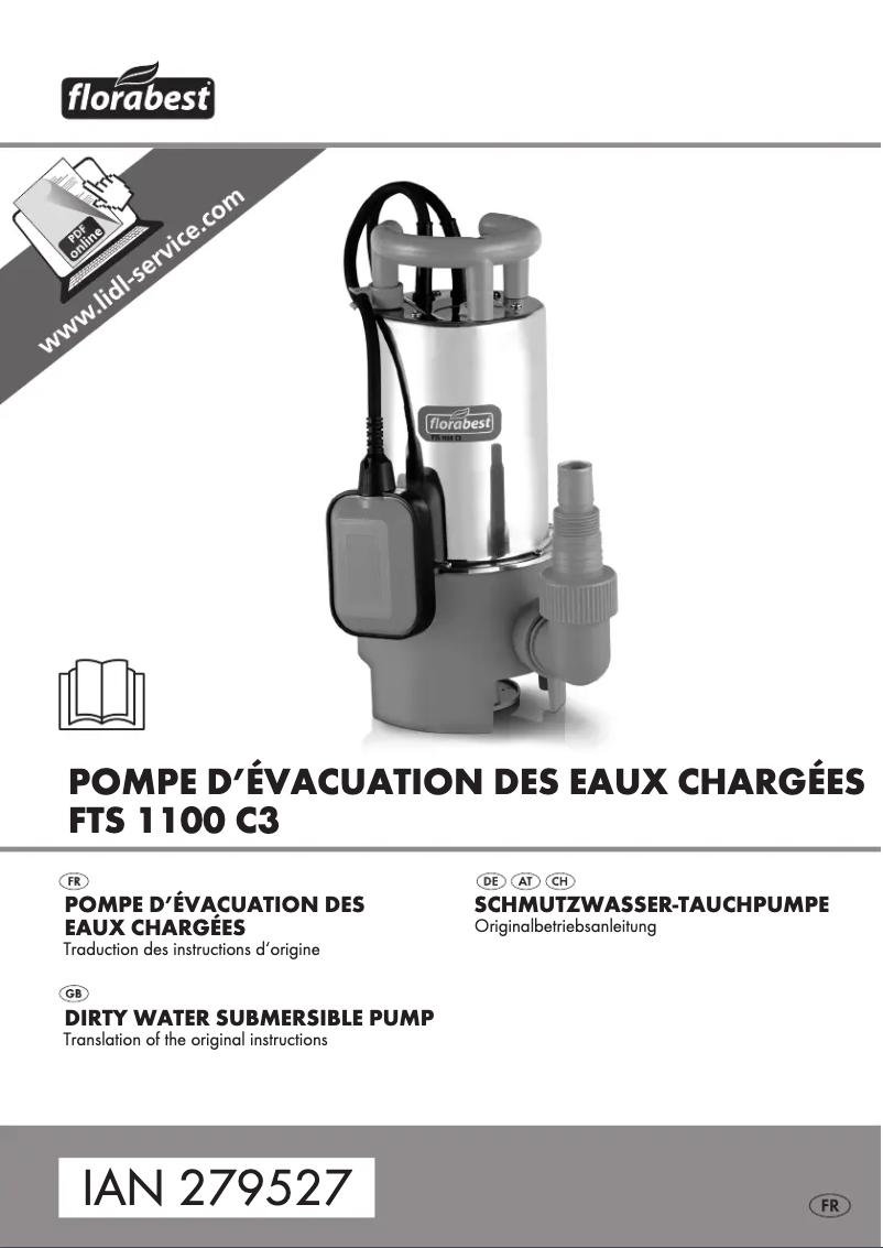 Page 1 de la notice Manuel utilisateur Florabest FTS 1100 C3