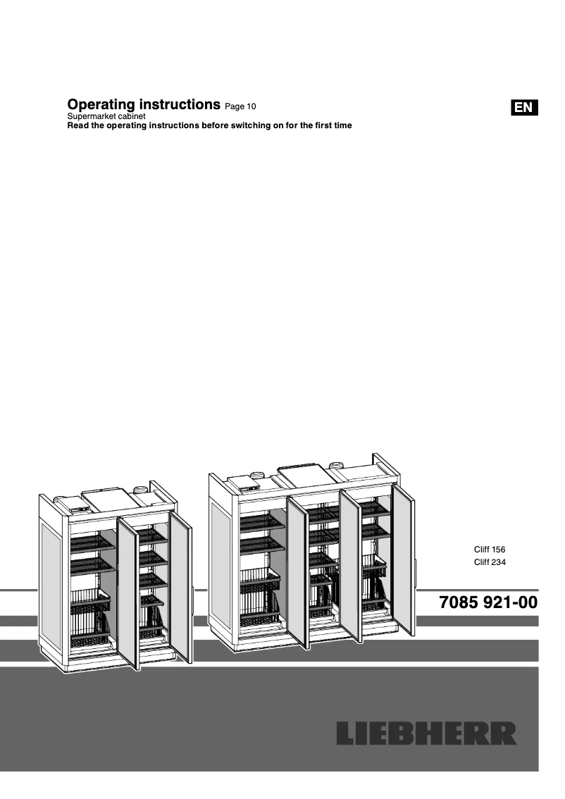 Image de la première page du manuel de l'appareil Cliff 156