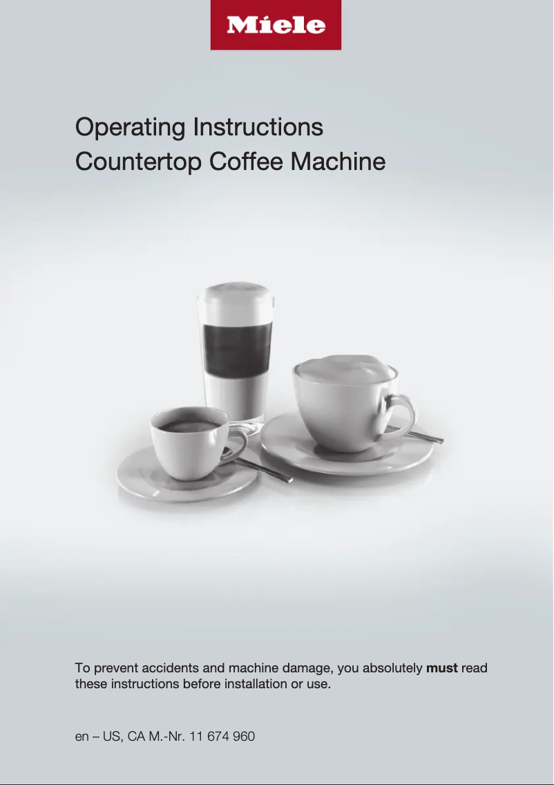 Image de la première page du manuel de l'appareil CoffeeSelect CM 7750