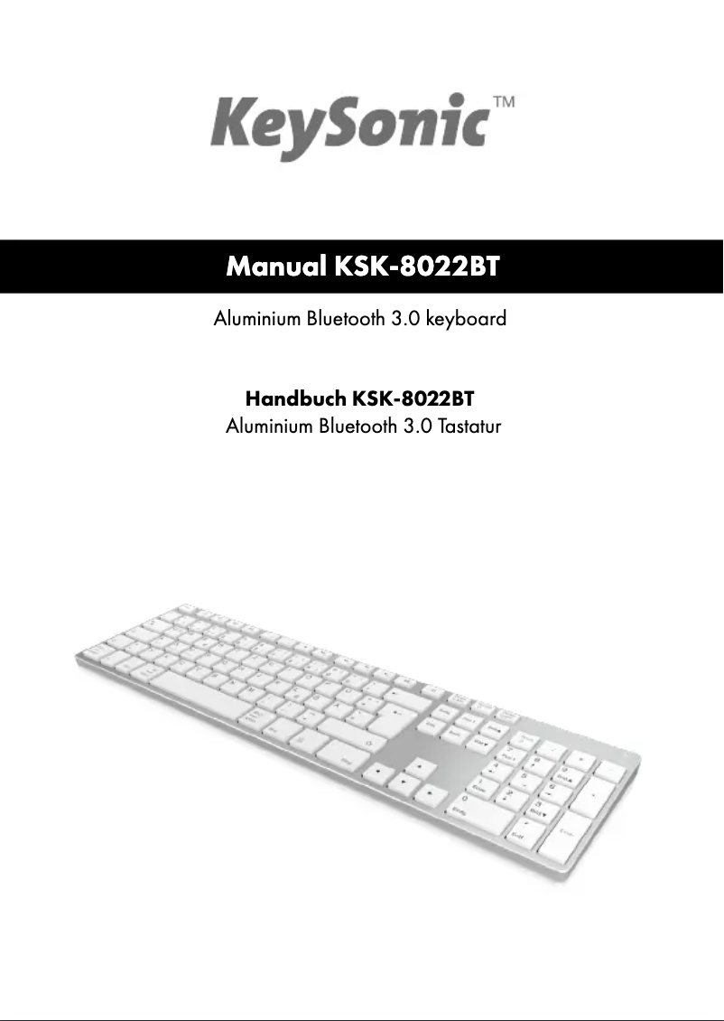 Image de la première page du manuel de l'appareil KSK-8022BT