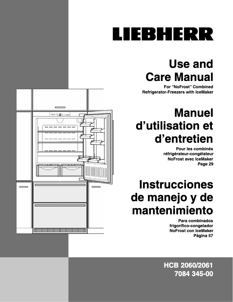 Page n°1 - Manuel utilisateur Liebherr HCB 2060