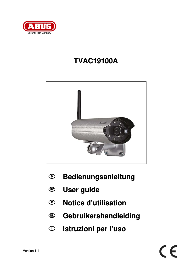 Page n°1 - Manuel utilisateur Abus TVAC19100A