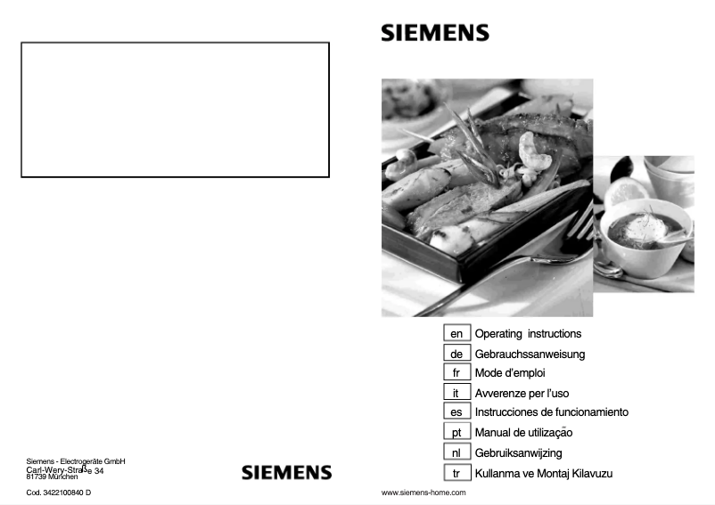 Page n°1 - Manuel utilisateur Siemens ER617501N