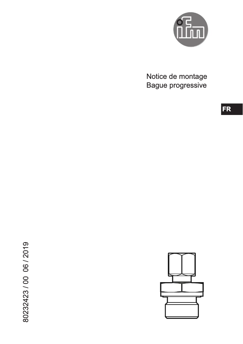 Page 1 de la notice Manuel utilisateur IFM E40262