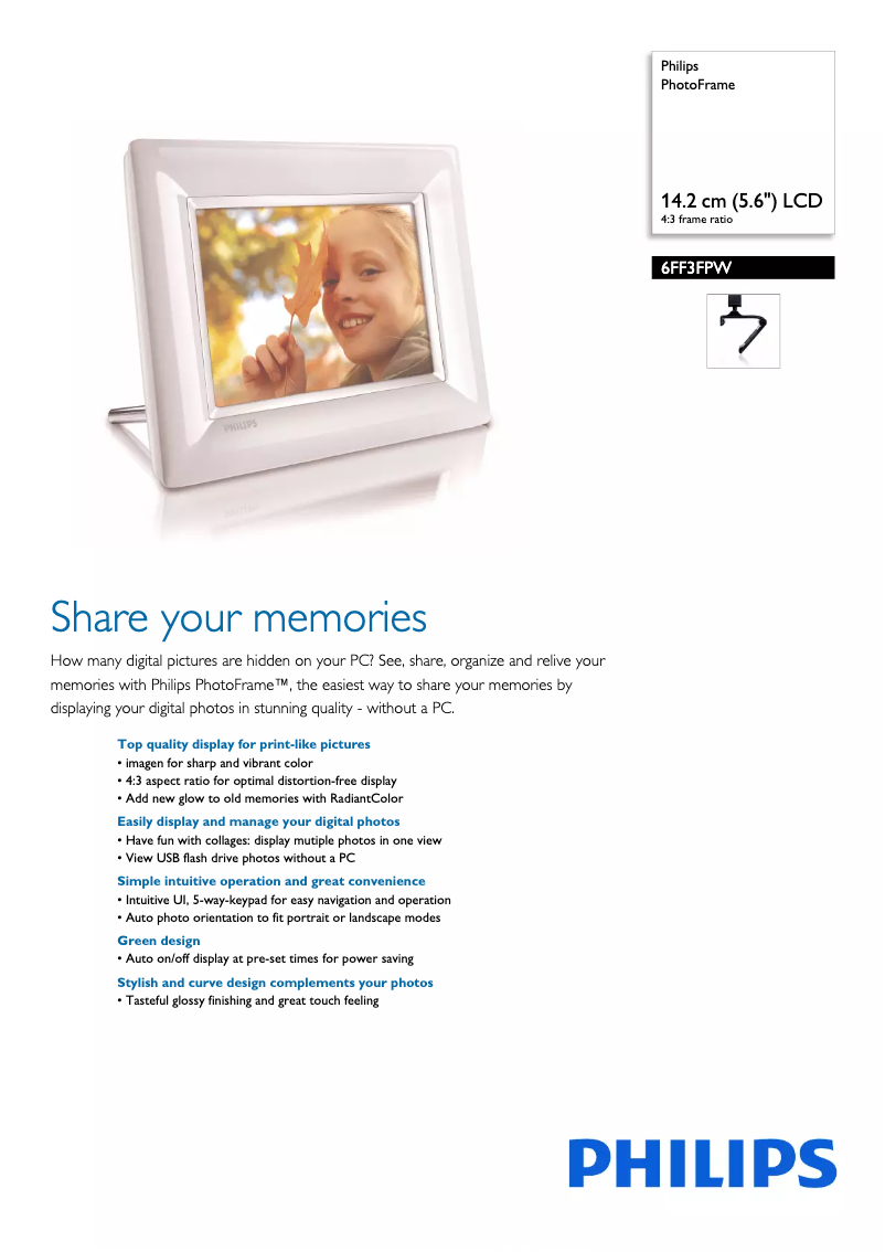 Image de la première page du manuel de l'appareil 6FF3FPW