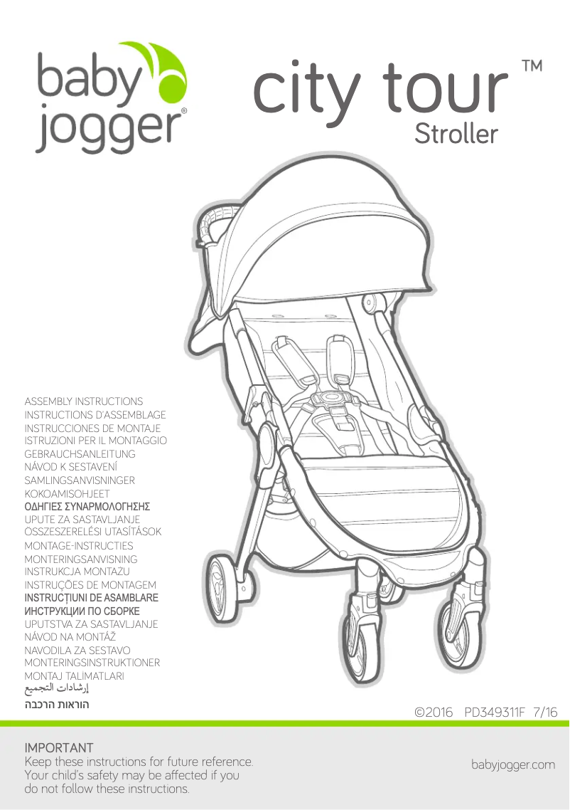 Page 1 de la notice Manuel utilisateur Baby Jogger City Tour 2