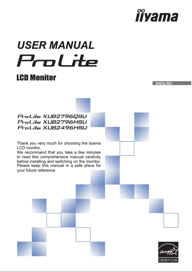 Página 1 del manual Manual de usuario Iiyama ProLite XUB2496HSU-B1