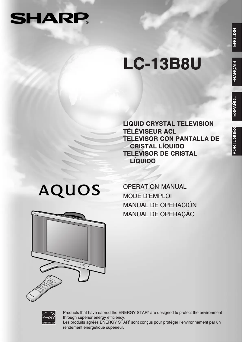 Page 1 de la notice Manuel utilisateur Sharp LC-13B8U-S