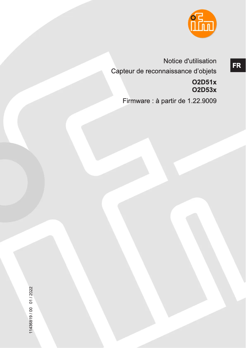 Page n°1 - Manuel utilisateur IFM O2D512
