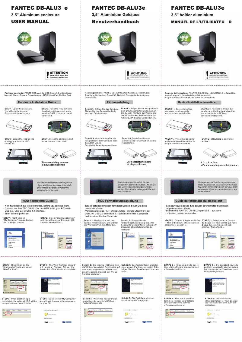 Image de la première page du manuel de l'appareil DB-ALU3e