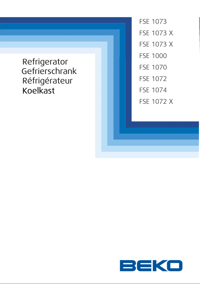 Page 1 de la notice Manuel utilisateur Beko FSE 1072