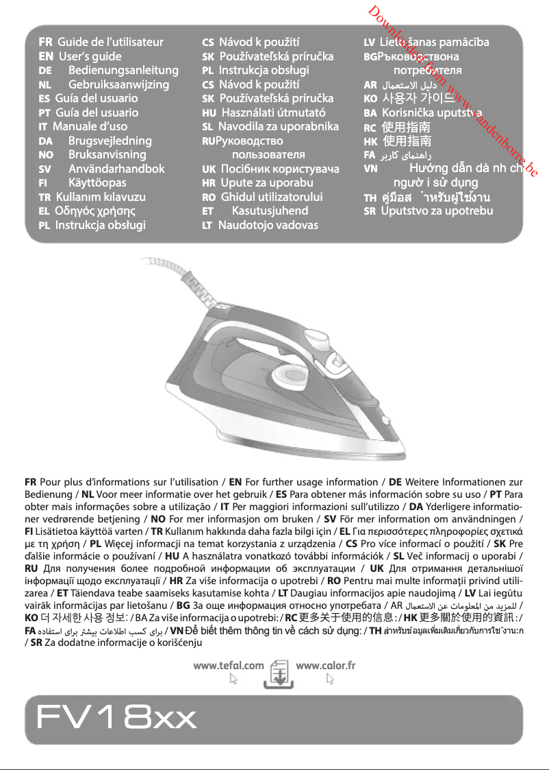 Page n°1 - Manuel utilisateur Tefal Maestro 2 FV1845