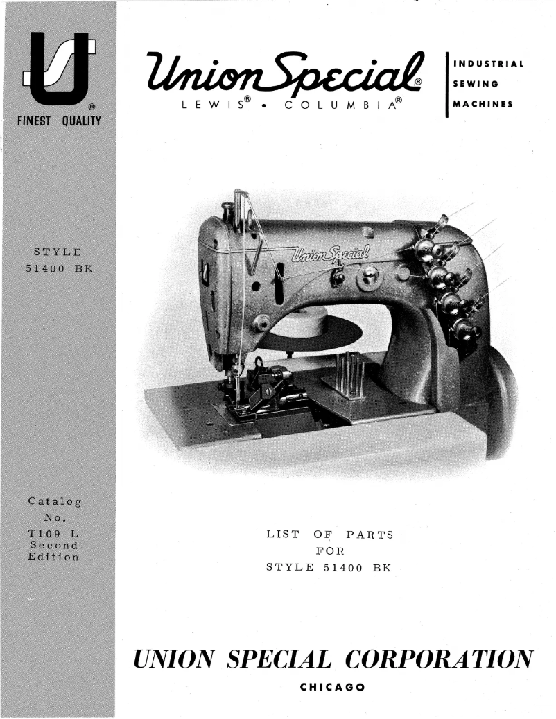 Page n°1 - Manuel utilisateur Union Special 51400BK