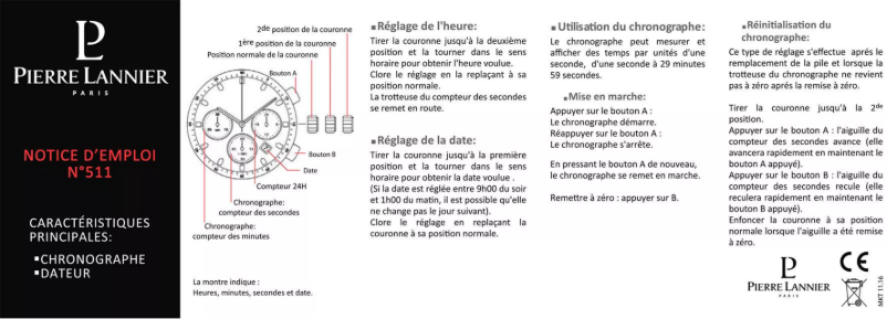 Page n°1 - Manuel utilisateur Pierre Lannier Spirit 207H124