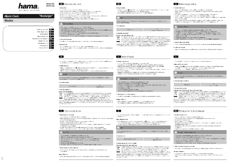 Página 1 del manual Manual de usuario Hama 123185