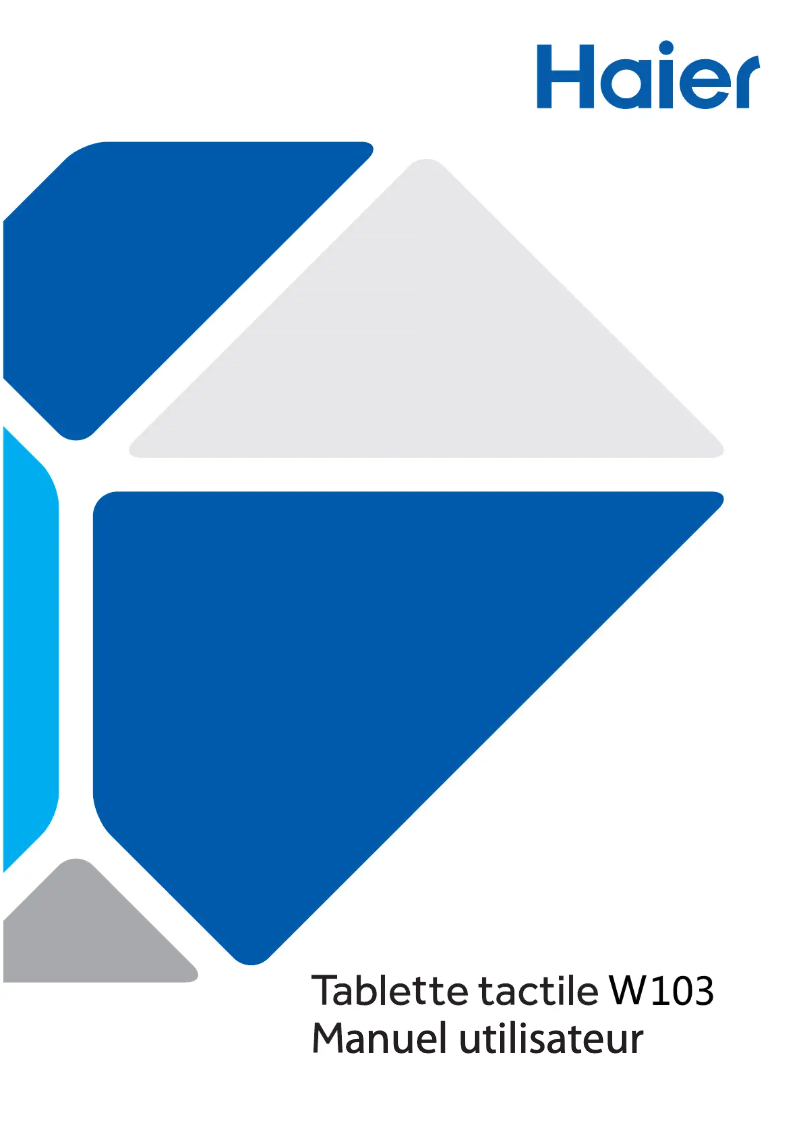 Page 1 de la notice Manuel utilisateur Haier HaierPad W103