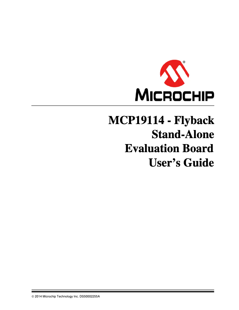 Page 1 de la notice Manuel utilisateur Microchip MCP19115